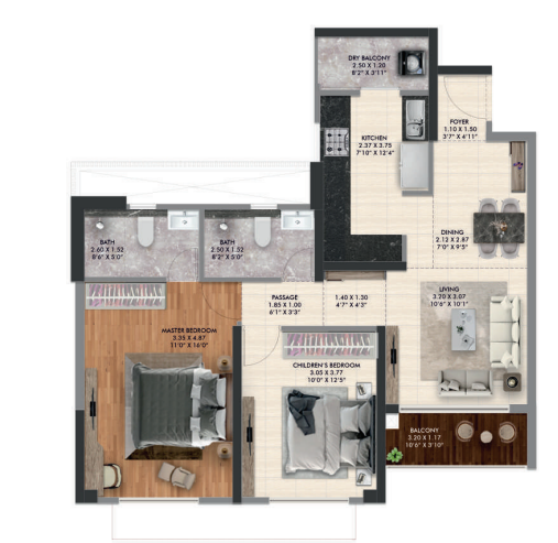 Lodha Sadahalli Project Floor Plan
